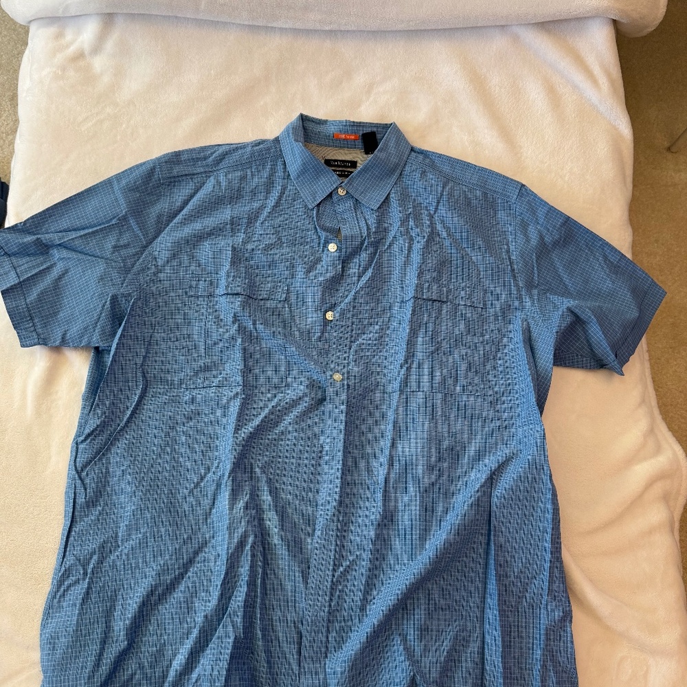 Van Heusen Short Sleeve Button down, light blue